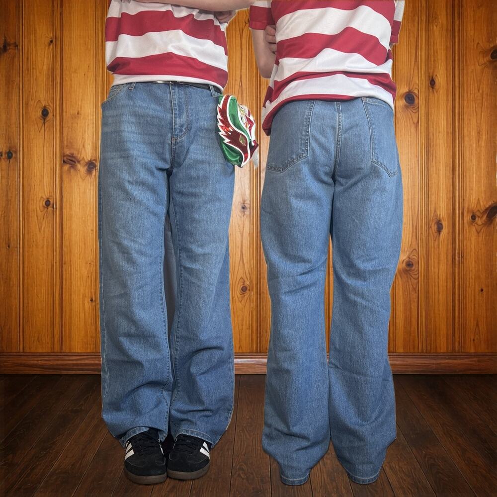 Faded Glory 38x32 Y2K Jeans Light Wash Relaxed